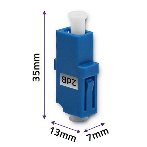 Qoltec Tłumik światłowodowy LC/UPC (F) - LC/UPC (F) | Singlemode | 2dB