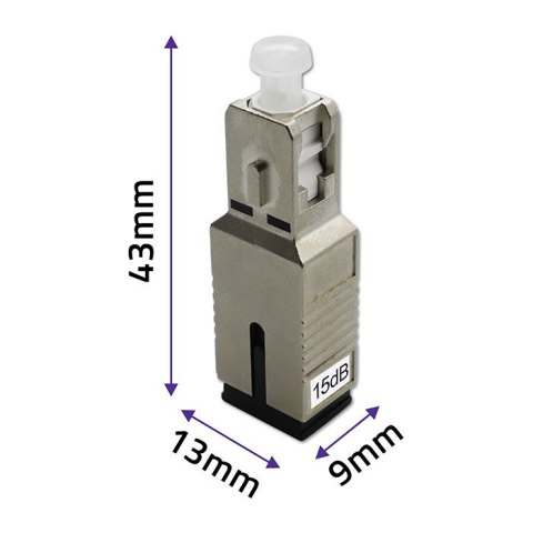 Qoltec Tłumik światłowodowy SC/UPC (F) - SC/UPC (M) | Singlemode | 15dB