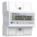 Qoltec Trójfazowy elektroniczny licznik z resetem | miernik zużycia energii na szynę DIN | 400V | 100A | LCD | LED | 4P