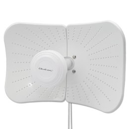 Qoltec Antena paraboliczna 4G 5G LTE | 2x19dBi | kierunkowa | zewnętrzna | 1710-2700 MHz | 3300-4200 MHz | N Female | wodoodporn
