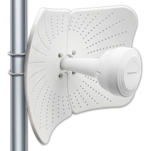 Qoltec Antena paraboliczna 4G 5G LTE | 2x19dBi | kierunkowa | zewnętrzna | 1710-2700 MHz | 3300-4200 MHz | N Female | wodoodporn
