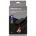 Qoltec Automatyczna ładowarka do akumulatora AGM GEL STD | Prostownik 12V | 4A | 48W | LED | Kabel 1.8m