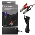 Qoltec Automatyczna ładowarka do akumulatora AGM GEL STD | Prostownik 24V | 2A | 48W | LED | Kabel 1.8m