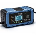 Qoltec Inteligentna mikroprocesorowa ładowarka 12V 15A | Prostownik z funkcją naprawy | AGM GEL LiFePO4 | 9- stopniowe ładowanie