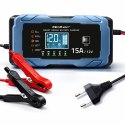 Qoltec Inteligentna mikroprocesorowa ładowarka 12V 15A | Prostownik z funkcją naprawy | AGM GEL LiFePO4 | 9- stopniowe ładowanie