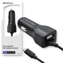 Qoltec Ładowarka samochodowa 12-24V | 17W | 5V | 3.4A | USB + kabel Micro USB