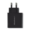 Qoltec Ładowarka sieciowa 45W | 5-20V | 2.25-3A | USB typ C PD | USB 3.0 | Czarna