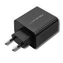 Qoltec Ładowarka sieciowa 45W | 5-20V | 2.25-3A | USB typ C PD | USB 3.0 | Czarna