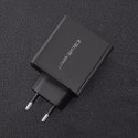 Qoltec Ładowarka sieciowa 45W | 5-20V | 2.25-3A | USB typ C PD | USB 3.0 | Czarna
