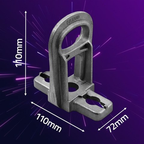 Qoltec Przelotowy uchwyt / wieszak do kabli | MBL: 14kN