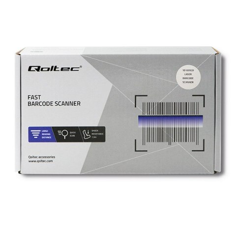 Qoltec Skaner czytnik kodów kreskowych 1D | EAN | USB
