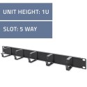 Qoltec Solidny stalowy Organizer kabli do szaf RACK 19" | 1U