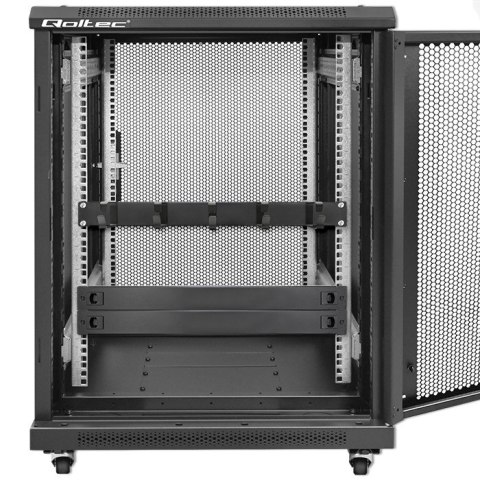 Qoltec Solidny stalowy Organizer kabli do szaf RACK 19" | 1U