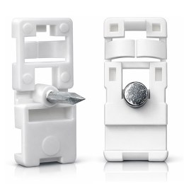Qoltec Uchwyt / Klip do kabli | 15x13mm | naścienny