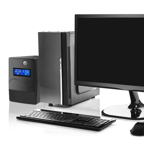 Qoltec Zasilacz awaryjny UPS Line Interactive | Monolith | 1000VA | 600W | LCD | USB | RJ45