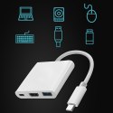 Qoltec Hub Adapter USB-C 3.1 3w1 | USB 3.0 | HDMI 4K | USB-C 3.1 PD 100W