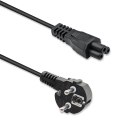 Qoltec Kabel zasilający IEC C5/SCHUKO | koniczynka | 3x0.75mm² | 1.2m