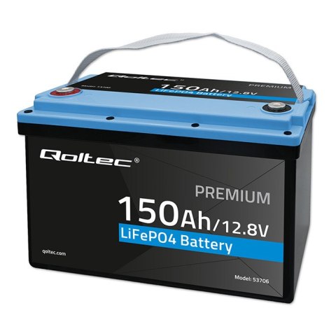 Qoltec Akumulator LiFePO4 Litowo-Żelazowo-Fosforanowy | 12.8V | 150Ah | 1920Wh| BMS