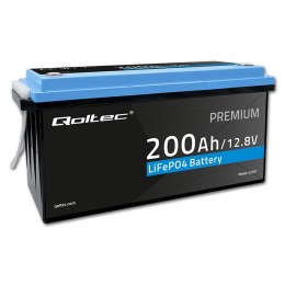 Qoltec Akumulator LiFePO4 Litowo-Żelazowo-Fosforanowy | 12.8V | 200Ah | 2560Wh | BMS