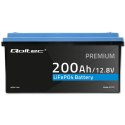 Qoltec Akumulator LiFePO4 Litowo-Żelazowo-Fosforanowy | 12.8V | 200Ah | 2560Wh | BMS