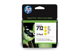 OEM Oryginalny Tusz Yellow HP 712 Trójpak (3ED79A)
