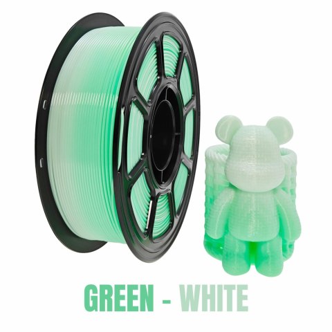 Profesjonalny Filament NR-039 / PETG GREEN WHITE (1,75mm 1KG)