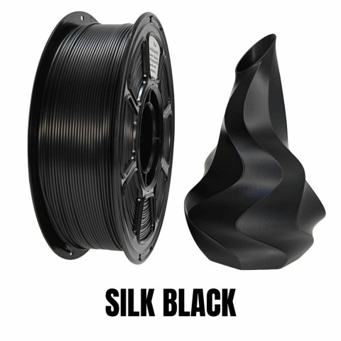 Profesjonalny Filament NR-076 / PLA+ SILK BLACK 1,75mm (1KG)