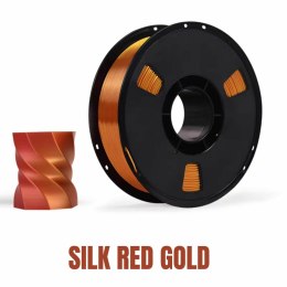 Profesjonalny Filament NR-080 / PLA+ SILK RED GOLD (1,75mm 1KG)