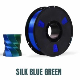 Profesjonalny Filament NR-082 / PLA+ SILK BLUE GREEN (1,75mm 1KG)
