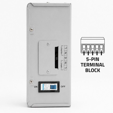 Qoltec Automatyczny Stabilizator napięcia AVR 3000VA | 1800W | Compact | Toroidalny transformator