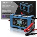 Qoltec Inteligentna ładowarka 12V 6A | Prostownik z funkcją naprawy | MCU | Auto OFF | 9-stopniowe ładowanie | AGM GEL LiFePO4