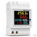 Qoltec Jednofazowy licznik 6w1| miernik zużycia energii na szynę DIN | 230V | 100A | LCD | CT | 3P