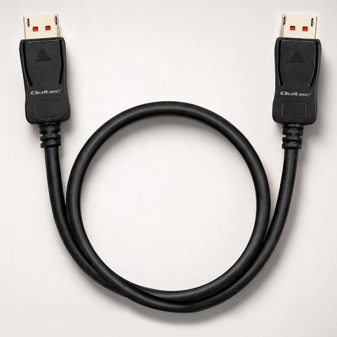 Qoltec Kabel DisplayPort v2.1 męski | DisplayPort v2.1 męski | 8K | 40G | 0.5m