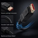 Qoltec Kabel DisplayPort v2.1 męski | DisplayPort v2.1 męski | 8K | 40G | 1.5m