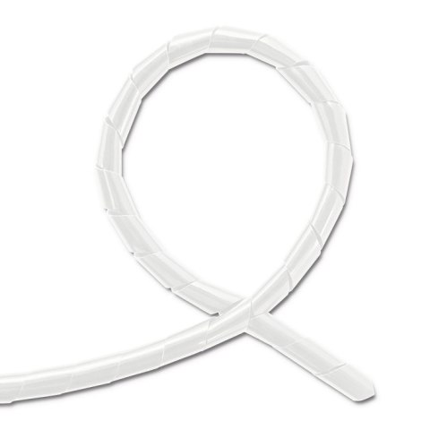 Qoltec Organizer do kabli 14mm | 10m | Biały/ transparentny