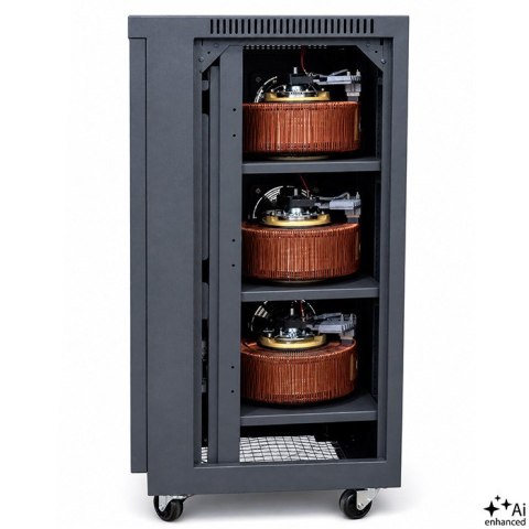 Qoltec Trójfazowy stabilizator napięcia AVR MULTIPROTECTION |10kVA | Dokładność ± 3% | Serwomotor 3F | LCD | Expert Line
