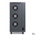 Qoltec Trójfazowy stabilizator napięcia AVR MULTIPROTECTION |10kVA | Dokładność ± 3% | Serwomotor 3F | LCD | Expert Line