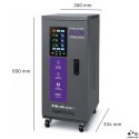 Qoltec Trójfazowy stabilizator napięcia AVR MULTIPROTECTION |10kVA | Dokładność ± 3% | Serwomotor 3F | LCD | Expert Line