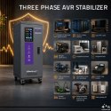 Qoltec Trójfazowy stabilizator napięcia AVR MULTIPROTECTION |15kVA | Dokładność ± 3% | Serwomotor 3F | LCD | Expert Line