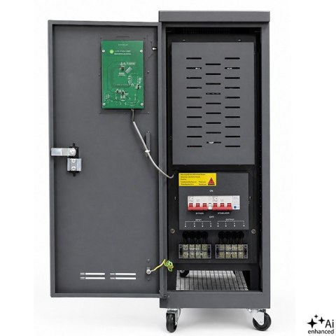 Qoltec Trójfazowy stabilizator napięcia AVR MULTIPROTECTION |15kVA | Dokładność ± 3% | Serwomotor 3F | LCD | Expert Line