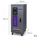 Qoltec Trójfazowy stabilizator napięcia AVR MULTIPROTECTION | 30kVA | Dokładność ± 3% | Serwomotor 3F | LCD | Expert Line