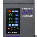 Qoltec Trójfazowy stabilizator napięcia AVR MULTIPROTECTION | 40kVA | Dokładność ± 3% | Serwomotor 3F | LCD | Expert Line