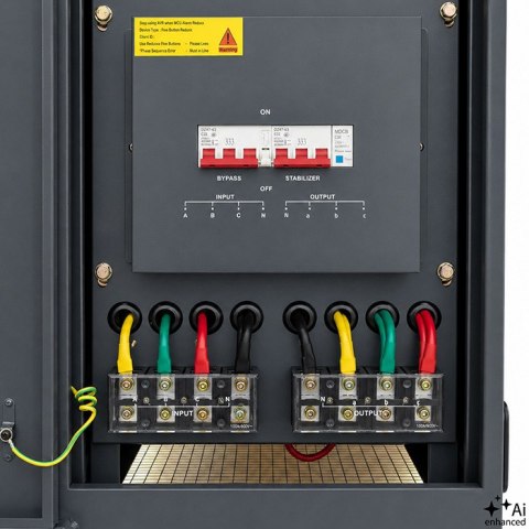 Qoltec Trójfazowy stabilizator napięcia AVR MULTIPROTECTION | 40kVA | Dokładność ± 3% | Serwomotor 3F | LCD | Expert Line