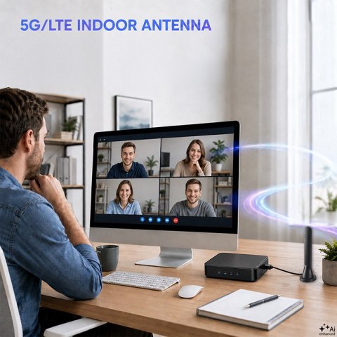 Qoltec Antena 5G LTE dookólna DUAL | 8dBi | Wewnętrzna